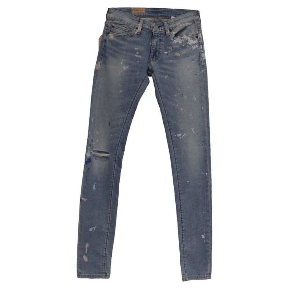 Ralph Lauren Denim & Supply Distressed Jeans in Light Blue Cotton
